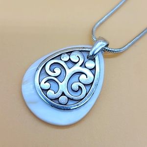 Brighton CONTEMPO SHELL Teardrop Pendant! 🐚 Retired and Rare!